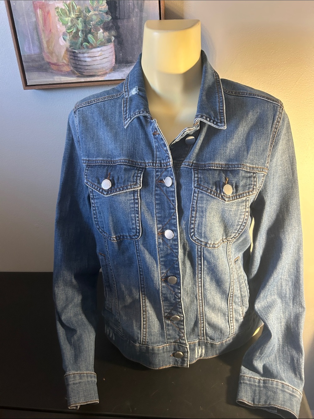 Women's Classic Denim Jacket - Medium Blue